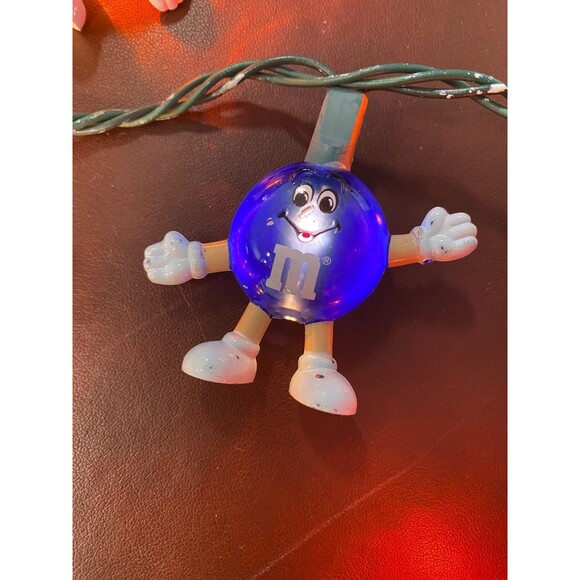 Vintage M&M Brand Happy Lights 20 String Christmas Holiday String Lights Working - Picture 2 of 5